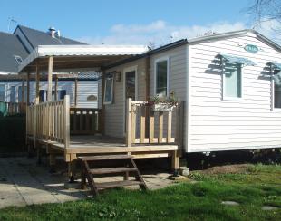 grande terrasse ombragee mobil home camping bretagne sud